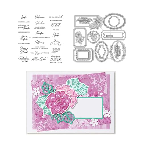 Stampin up Stempel und Stanzen Set Neu 2024 Stanzformen für die Kartenherstellung Stanzschablonen Silikonstempel Stampin up Stempel für DIY Scrapbooking Album Dekorative Papierformen Kartenherstellung von Kinwodon