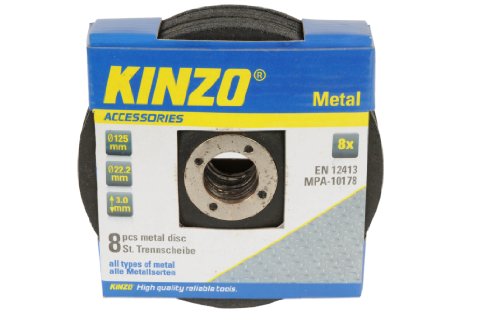 KINZO Metal Disc 125 mm 8-teilig, 71769 von Kinzo