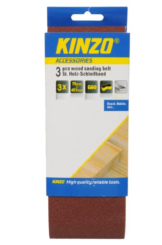 KINZO Wood Sanding Belt 3-teilig, 71746 von Kinzo