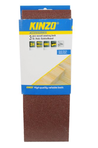 KINZO Wood Sanding Belt 3-teilig g60, 71754 von Kinzo