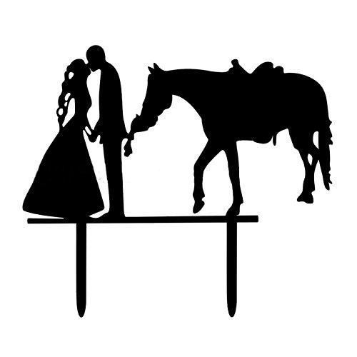 Kioball Hochzeitstorte eingefügte Karte Party Verfeinerung Dekoration (Paar und Pferd) von Kioball