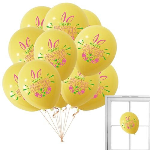 Kioriur -Latexballons - Osterhasen-Ballons, Osterballon-Dekoration, 100 Stück niedliche Eier Häschen Küken Ballon, Latex Hello Spring Ostern Themed Ballons, Happy Easter Decor für von Kioriur