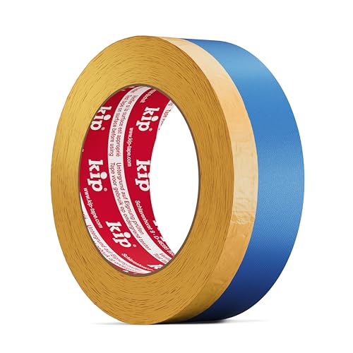 Kip 367 Multi-Tape – 2 in 1 Washi-Tec und Gewebeband zum Maskieren, Schützen und Verputzen 36 mm / 24 mm x 25 m | Abdeckband & Putzerband für Wandfarbe, Spachtelmasse, Acryl, Streichen und Lackieren von Kip GmbH