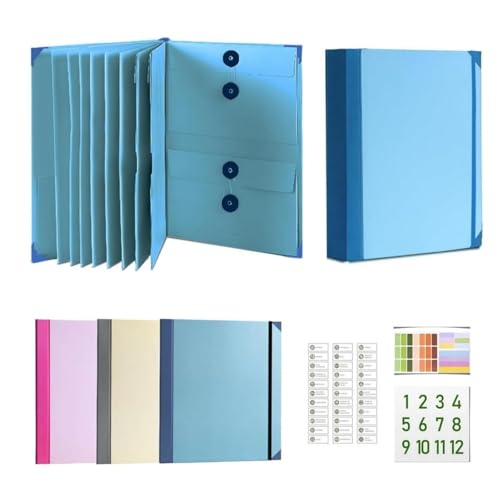 If I Die Binder, Veleron Life Buch-Organizer mit Etiketten, If i Die Binder Organizer mit Taschen, der Folio Life Organizer for wichtige Dokumente(Blue) von Kirposh