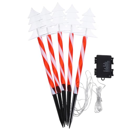 Kisangel 1 Satz Weihnachts-Stehlampe Feiertagsgartenpfähle weihnachtsgartenpfahllicht leichte Erdspieße solarleuchten weihnachtsbaumbeleuchtung LED-Weihnachtslicht Pfahllicht im Freien Stk von Kisangel