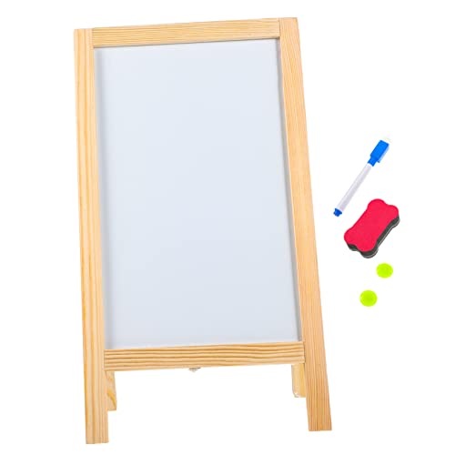 Kisangel 1 Satz Zeichenbrett aus Holz zeichenpad write board magnettafel tischtafel pastel stifte tavlit Planke Whiteboard Tafel im Freien Visionstafel Menütafel für die Küche Weiß von Kisangel