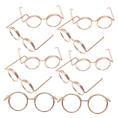 Kisangel 10 Stück Mini-Brille für Puppe Halloween Gläser Brillenrequisiten zum Anziehen Requisiten Brille kleine Sonnenbrille zum Basteln Bastelbrille lustige Brillendekore Metall Roségold Kisangel 10 Stück Mini-Brille für Puppe Halloween Gläser Brillenrequisiten zum Anziehen Requisiten Brille kleine Sonnenbrille zum Basteln Bastelbrille lustige Brillendekore Metall Roségold von Kisangel