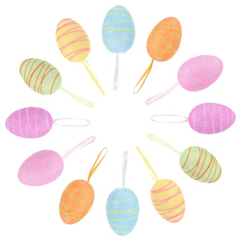 Kisangel 12Stücke Mini Ostereier Dekoration aus Festliche Tischdeko für Osterfeiern Kreative Bastel Ostereier für Dekoration und Kisangel 12Stücke Mini Ostereier Dekoration aus Festliche Tischdeko für Osterfeiern Kreative Bastel Ostereier für Dekoration und von Kisangel