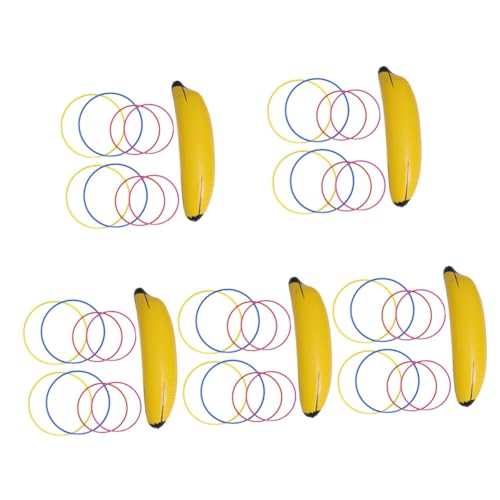 Kisangel 5 Sätze Bachelorette Luftballons aufblasbares sommerspielzeug badespielzeug Bath Toy Seifenblasenmaschine Mini Bananen-Wurf-Spiel Schwimmbad aufblasbare Banane Plastik von Kisangel