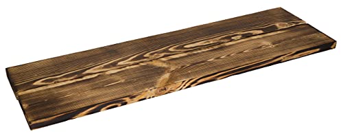 grosse geflammte Holzplanke Holzbohle 100 x 14,5 x 3cm Deko-Bastel-holz aus Nadelholz Schnittholz Holzbrett Kistenbrett (Geflammt, 2er set) von Kistenkolli Altes Land