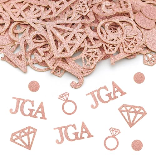 Kisvic Jga Deko, 100 Stück Konfetti Roségold, Jga Konfetti Glitzer Tischdeko Accessoires, Junggesellinnenabschied Frauen Deko für Jubiläen, Partys von Kisvic