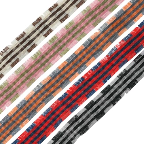 KitBeads 5/8 Zoll Gingham-Bänder, kariert, Stoffbänder, rot, schwarz, rosa, dünn gestreift, für Geschenke, Geschenkverpackungen, Hochzeitssträuße, Bastelarbeiten von KitBeads