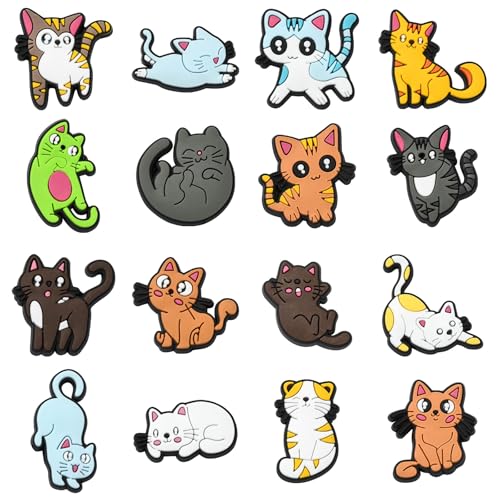 KitBeads Katzen-Cabochons mit flacher Rückseite, Cartoon, niedlich, Tier-Cabochons, ohne Loch, Kätzchen, Perlen für Schmuckherstellung, Halsketten, Armbänder, 32 Stück von KitBeads