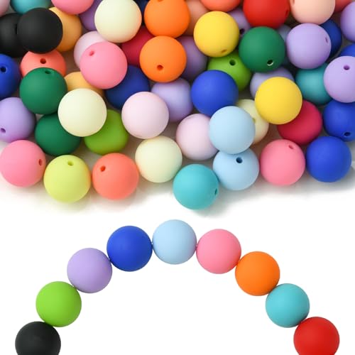 KitBeads Runde Acrylperlen, gummiert, bunt, groß, klobig, für Armbänder, Schmuckherstellung, Stifte, Schlüsselanhänger, zufällige Auswahl, 232 Stück von KitBeads