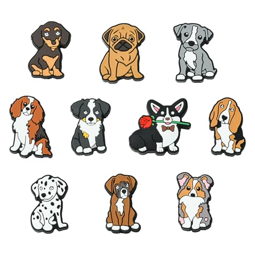 KitBeads Silikonperlen für Hunde, Cartoon-Tierperlen, Corgi, gepunktete Welpen, Fokalperlen für Schlüsselanhänger, Stifte, Schlüsselbänder, Basteln, Großpackung von KitBeads