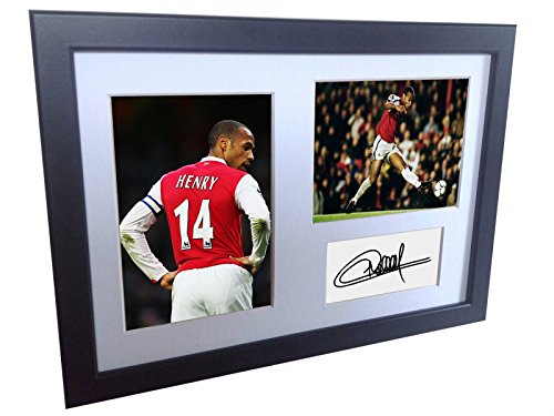 Unterzeichnet Thierry Henry Arsenal Autogrammkarte Foto Bilderrahmen PRINT A4 von Kitbags & Lockers