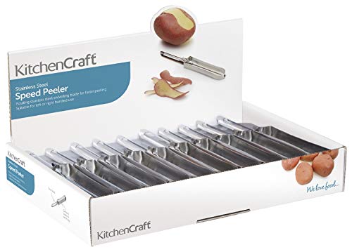 KitchenCraft ECMKC4DISP Kartoffelschäler mit drehbaren Klingen, edelstahl von KitchenCraft