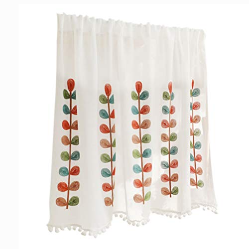 Kitchen Curtains Scheibengardine Weib Kurzgardine Landhaus Gardinen Küche Landhausstil Bistrogardine Blickdicht Cafe Vorhänge Voile ösenvorhang Baumwolle Leinen Pastorale Art Scheibengardine von Kitchen Curtains