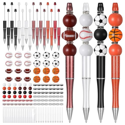 Kiudduy 16er-Set Kugelschreiber, DIY-Perlenstift-Herstellungsset, für Kinder, Studenten, Schule, Büro, Geschenke von Kiudduy