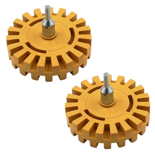 Aufkleber Radiergummi,Radierscheibe,Folienradierer,Lamellen-Folienradierer,Folienradierer Für Bohrmaschine,Entfernen Von Folien Und Aufklebern Für Auto Oder Motorrad,100mm,2PCS,Kiuiom von Kiuiom