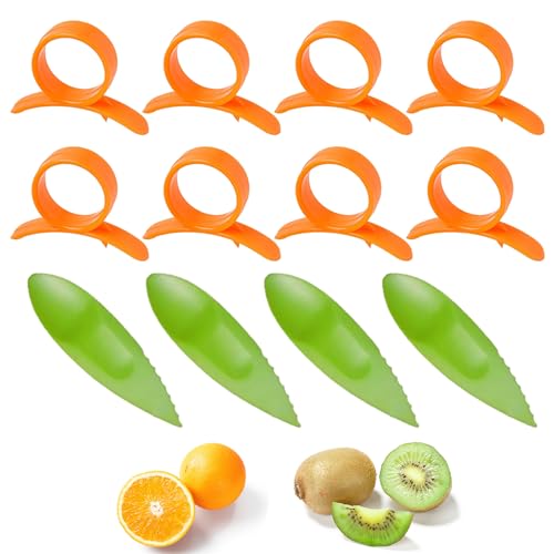 Fruchtschälern,kreativen Schälern,Kiwi Löffel,Kunststoff Orangenschäler,Zitronen- und Zitrusfrüchten,Kiwilöffel,Orangenschäler,Kiwi Plastic Spoon,Zickzackmuster Orangenschäler,Kiuiom von Kiuiom