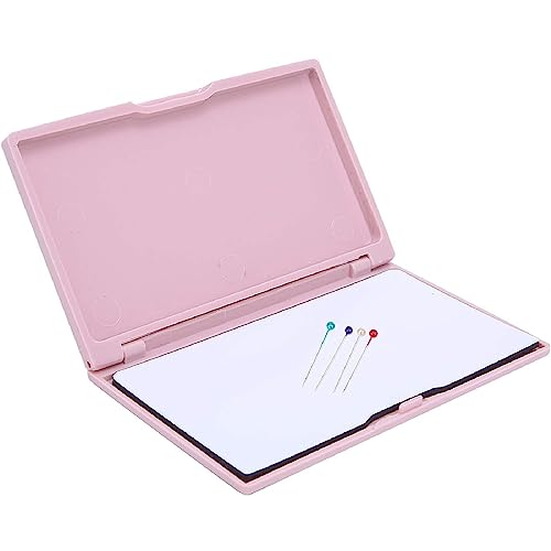 Kiuiom Magnetische Nadel Aufbewahrungs Koffer,Magnetischer Nadel Organizer,Magnetische Aufbewahrung Nadel Box,Magnetische Nadelbox Aufbewahrungskoffer Magnetnadeln Nähzubehör Für Stickereien(Rosa) von Kiuiom