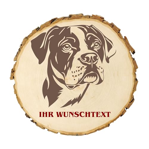 KIWISTAR UG - 21-24 cm Baumscheibe - Segugio Italiano - Hund - personalisiertes Geschenk individuell selbst gestalten - Name - Holzscheibe mit Wunschtext - Naturholz - Geschenk - Türschild von Kiwistar