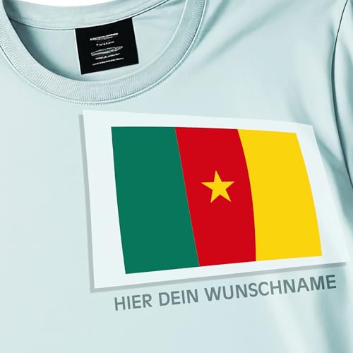 Kiwistar - Bügelbilder für Textilien - Kamerun - Bügeletiketten mit Länderflagge und Wunschtext - ab 120 mm personalisierbar für Trikots, Kleidung, Sport, Teams, Schule, EM, WM, Events, Name, Nummer Kiwistar - Bügelbilder für Textilien - Kamerun - Bügeletiketten mit Länderflagge und Wunschtext - ab 120 mm personalisierbar für Trikots, Kleidung, Sport, Teams, Schule, EM, WM, Events, Name, Nummer von Kiwistar