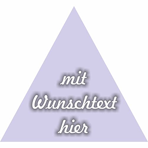 Klebeetiketten - Aufkleber - Design Dreieck - mit Wunschtext - Bild - Logo - personalisiert - Namensaufkleber - benutzerdefiniert für Firmenlogos - Schule - Kinder - KITA von Kiwistar