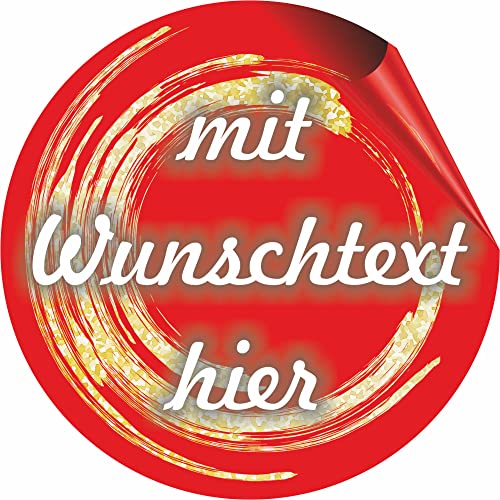 Klebeetiketten - Aufkleber - Design Kreis - mit Wunschtext - Bild - Logo - personalisiert - Namensaufkleber - benutzerdefiniert für Firmenlogos - Schule - Kinder - KITA von Kiwistar