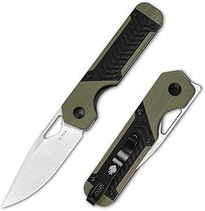 Kizer Mini Militaw Klappmesser, 2,82 Zoll Nitro V-Klinge Taschenmesser, schwarz-grüner G10-Griff, kleines EDC-Messer mit Taschenclip, Camping-Jagdmesser für Männer und Frauen, Geschenk V3634SA6 Kizer Mini Militaw Klappmesser, 2,82 Zoll Nitro V-Klinge Taschenmesser, schwarz-grüner G10-Griff, kleines EDC-Messer mit Taschenclip, Camping-Jagdmesser für Männer und Frauen, Geschenk V3634SA6 von Kizer