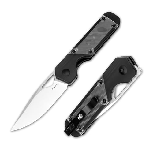 Kizer Mini Militaw Klappmesser für EDC, 2,82 Zoll Nitro V-Klinge Taschenmesser, G10- und Acrylgriff, kleines EDC-Messer mit Taschenclip, Camping-Jagdmesser für Männer und Frauen, Geschenk V3634SA3 Kizer Mini Militaw Klappmesser für EDC, 2,82 Zoll Nitro V-Klinge Taschenmesser, G10- und Acrylgriff, kleines EDC-Messer mit Taschenclip, Camping-Jagdmesser für Männer und Frauen, Geschenk V3634SA3 von Kizer