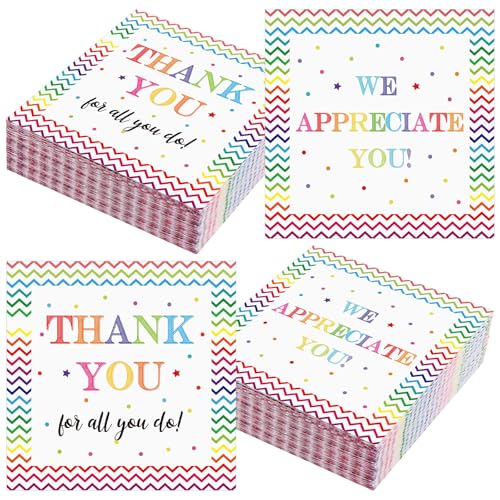 Kklolai Einweg-Servietten mit Aufschrift "We Appreciate You", doppelseitig, Dankeschön-Papier, Geschenke, Dekorationen für Freiwillige, Erntedankfest, Lehrer, Arzt, Abschlussfeier, 48 Stück Kklolai Einweg-Servietten mit Aufschrift "We Appreciate You", doppelseitig, Dankeschön-Papier, Geschenke, Dekorationen für Freiwillige, Erntedankfest, Lehrer, Arzt, Abschlussfeier, 48 Stück von Kklolai