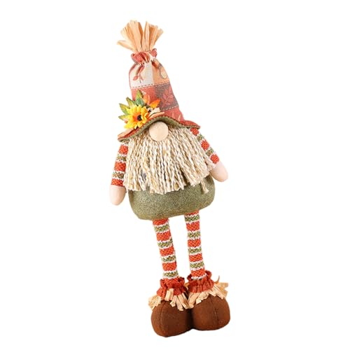 Klaisy Elegante Thanksgiving-Deko-Figur mit Ahornblatt-Korb-Zubehör zum Verschenken und Verzieren zu Hause von Klaisy