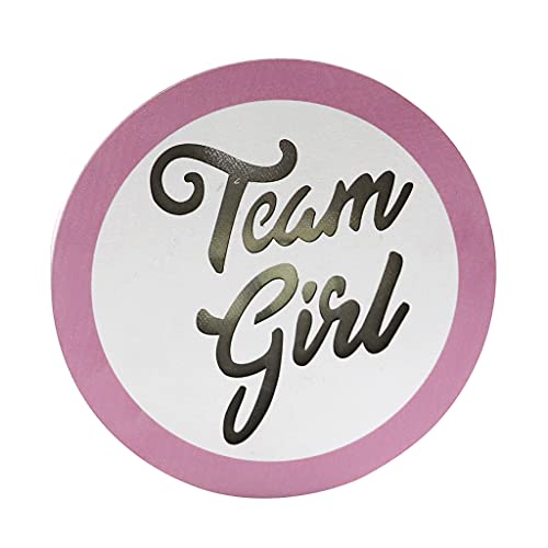 Klaisy Team Girl Schild aus Holz, LED-Licht, runde Form, Ornament für Babyparty, Dekoration, Geschlechtsoffenbarung, Hundert Tage, Party, Hochzeit, Hintergrund, Foto-Requisite von Klaisy