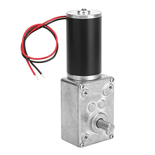 Klanata 24 V DC 8 mm Welle Schneckengetriebemotor, hohe Torsion, 10–500 U/min Drehzahlbereich, ideal für Präzisionsautomatisierung (10RPM) von Klanata