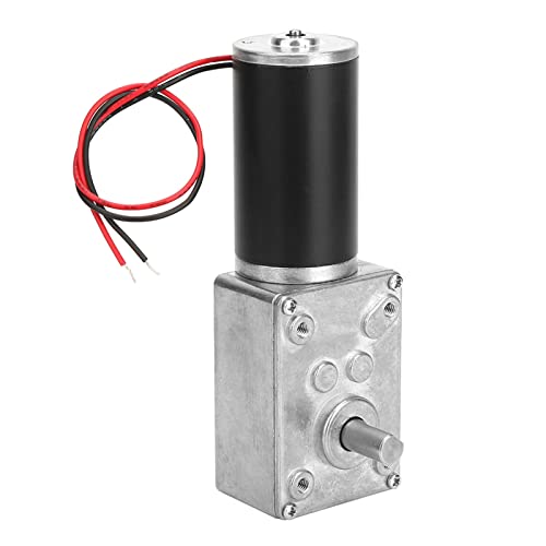 Klanata 24 V DC 8 mm Welle Schneckengetriebemotor, hohe Torsion, 10–500 U/min Drehzahlbereich, ideal für Präzisionsautomatisierung (20RPM) von Klanata