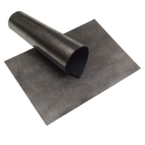 Klassen Leder AIX Rindsleder 2,5 mm Dick Schwarz Silber Metallic Design 65 (210 x 297 mm, 1 x A4) von Klassen Leder AIX