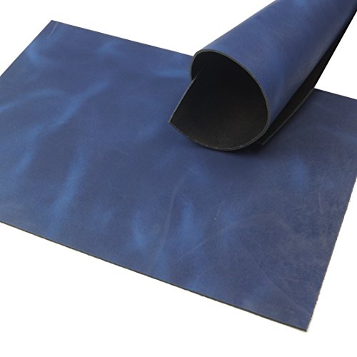 Rindsleder 2,1 mm Dick Blau Pull-Up Design Nr. 62 (297 x 420 mm, 1 x A3) von Klassen Leder AIX