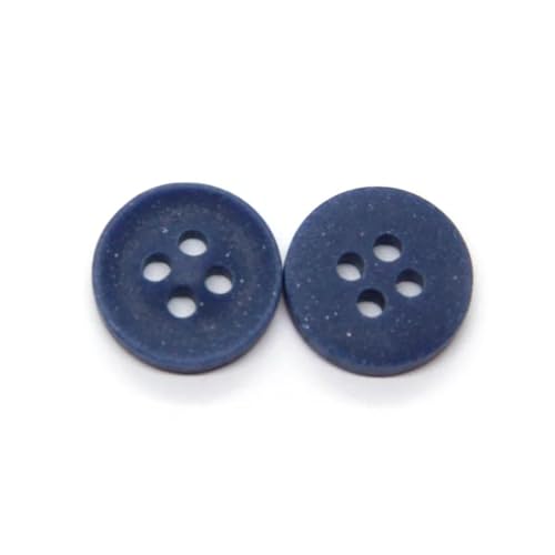 Harzknöpfe 9-11mm matt runde Knöpfe Hemdknöpfe, Blau, 11mm 30pcs von Klauer