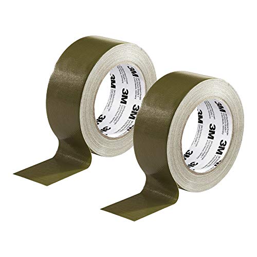 Klebeband 3M Outdoor Gewebe Klebeband (2er Pack) Panzertape Bundeswehr Panzerband (48mm x 20m) Grün von Klebeband