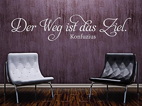 Klebeheld® Wandtattoo Der Weg ist das Ziel. (Farbe Kupfer/Größe 100x22cm) von Klebeheld