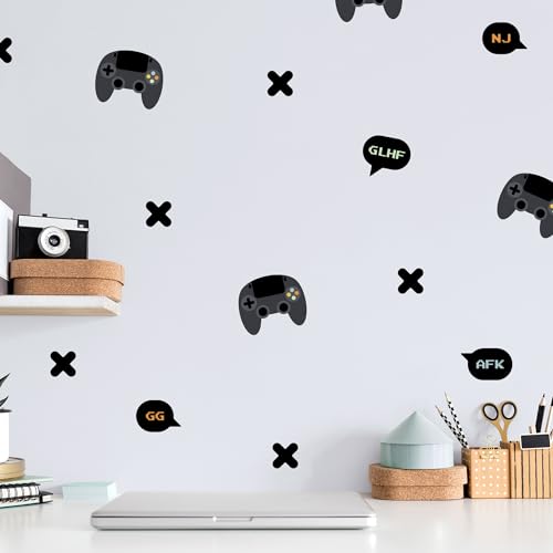 Klebekerlchen® | Wandtattoo für das Kinderzimmer, Wandsticker selbstklebend - Gaming Controller (Set mit 14 Motiven) von Klebekerlchen