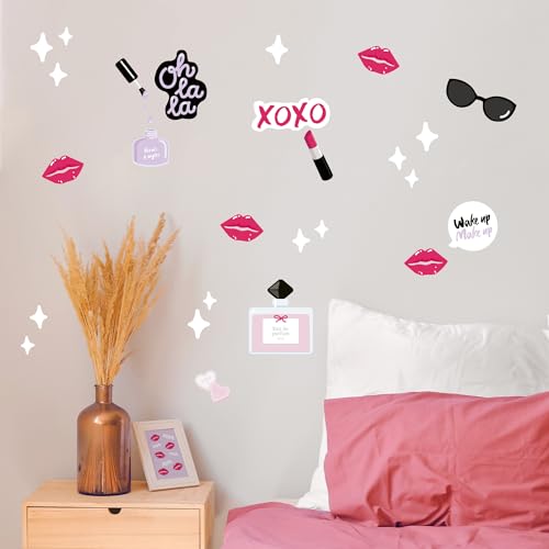 Klebekerlchen® | Wandtattoo für das Kinderzimmer, Wandsticker selbstklebend - Make-Up (Set mit 29 Motiven) von Klebekerlchen