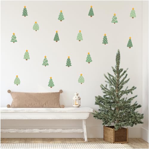 Klebekerlchen® | Wandtattoo für das Kinderzimmer, Wandsticker selbstklebend - Oh Tannenbaum (Set mit 18 Motiven) von Klebekerlchen