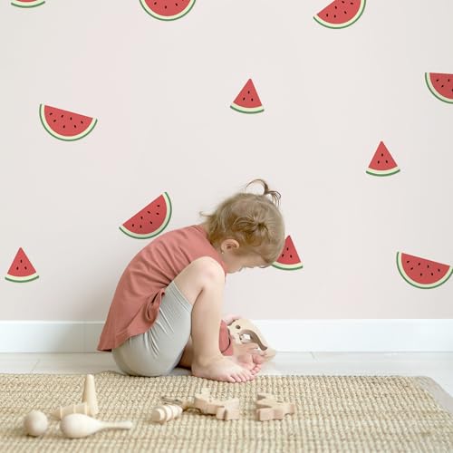 Klebekerlchen® | Wandtattoo für das Kinderzimmer, Wandsticker selbstklebend - Wassermelone (Set mit 15 Motiven) von Klebekerlchen