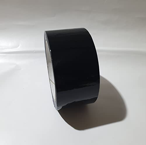 50 mm x 66 m Schwarz Packband Verpackungsband, farbiges Klebeband aus Polypropylen, extrem leise abrollendes Paketband mit Acrylatkleber, Breite 50mm x Länge 66m, 48 µm dick (Schwarz) von Klebeland