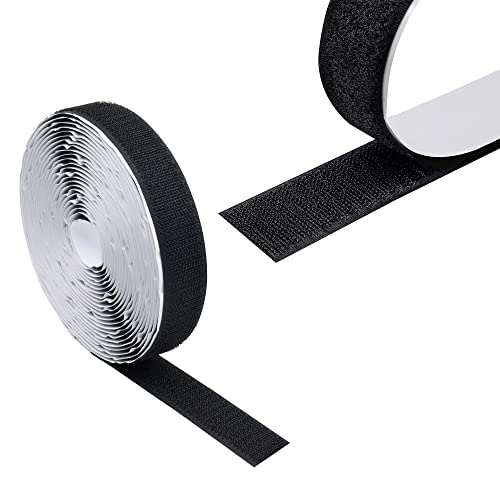 KLEBERINO Klettband selbstklebend | Hakenband und Flauschband | Klettverschluss zum Kleben | Hohe Verschlusskraft in Industriequalität (schwarz, 20mm x 3m) von Kleberino