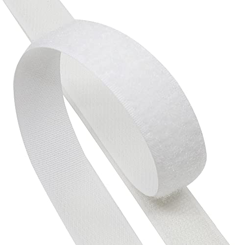 KLEBERINO Klettband zum nähen | Set Hakenband und Flauschband | Klettverschluss zum aufnähen | hohe Verschlusskraft in Industriequalität (weiß, 16mm x 3m) von Kleberino