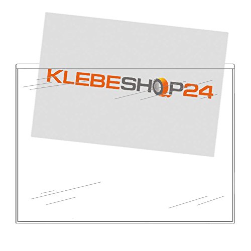 Selbstklebetaschen transparent | DIN lang, A4, A5, A6 oder A7 | Breite Seite offen | 20 oder 100 Stück | Klarsichthüllen zum Kleben/DIN A7 100 Stück von KLEBESHOP24